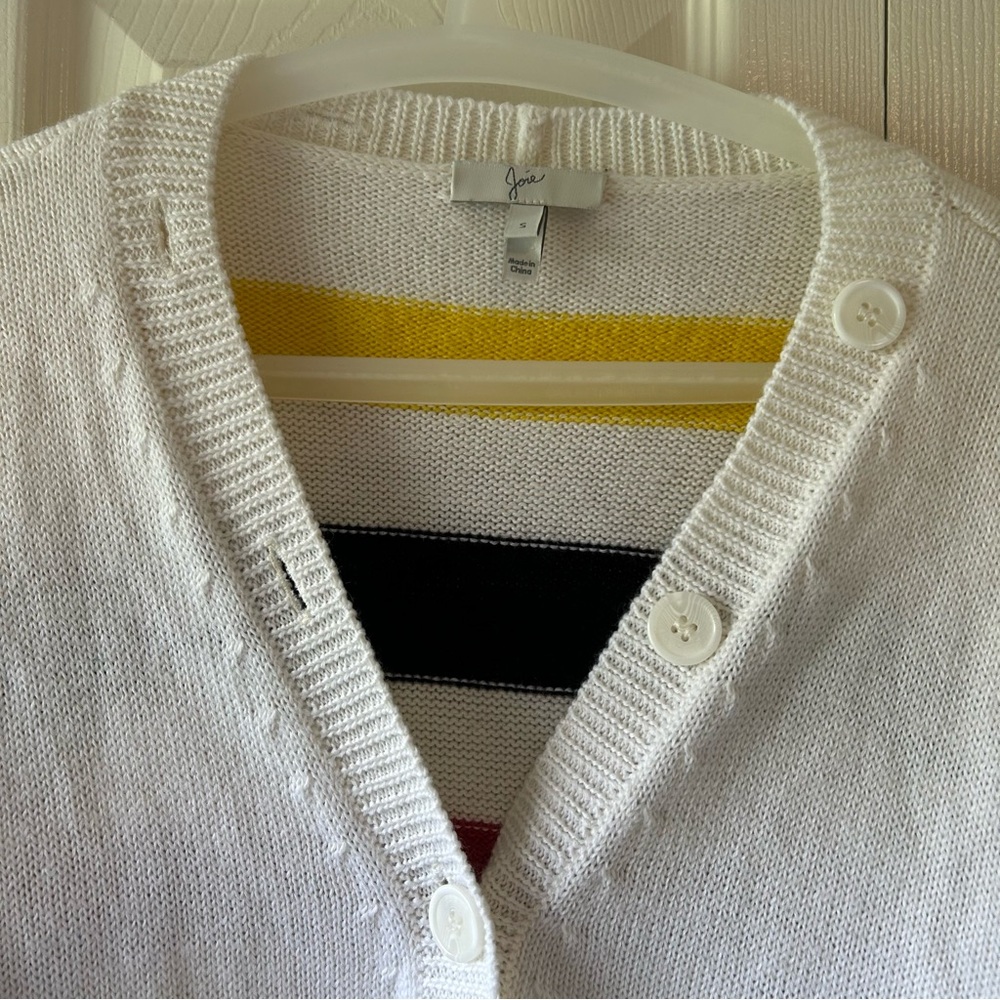 Joie rainbow striped button-up cardigan - Picture 5 of 7